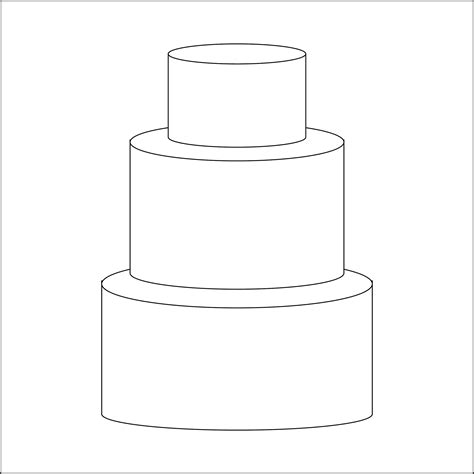 Download 818+ Wedding Cake Outline Silhouette